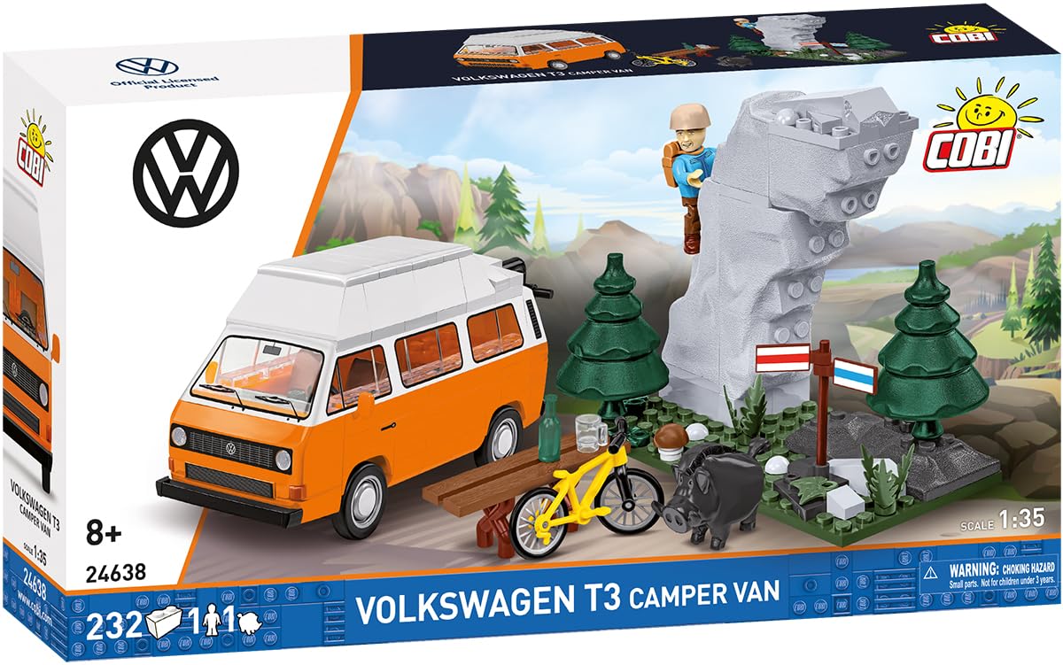 Amazon.com: COBI Action Town Volkswagen T3 Camper Van, 232 Pieces